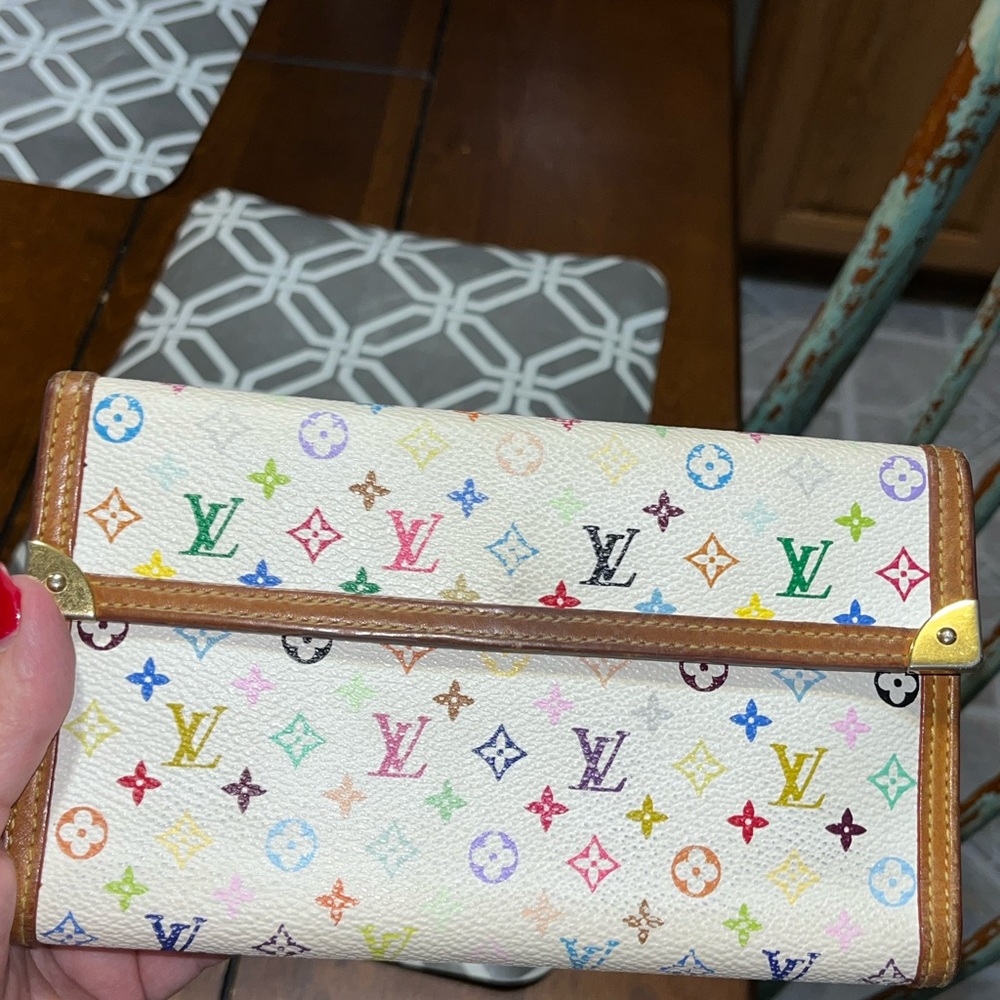 Authentic long multicolor Louis Vuitton wallet